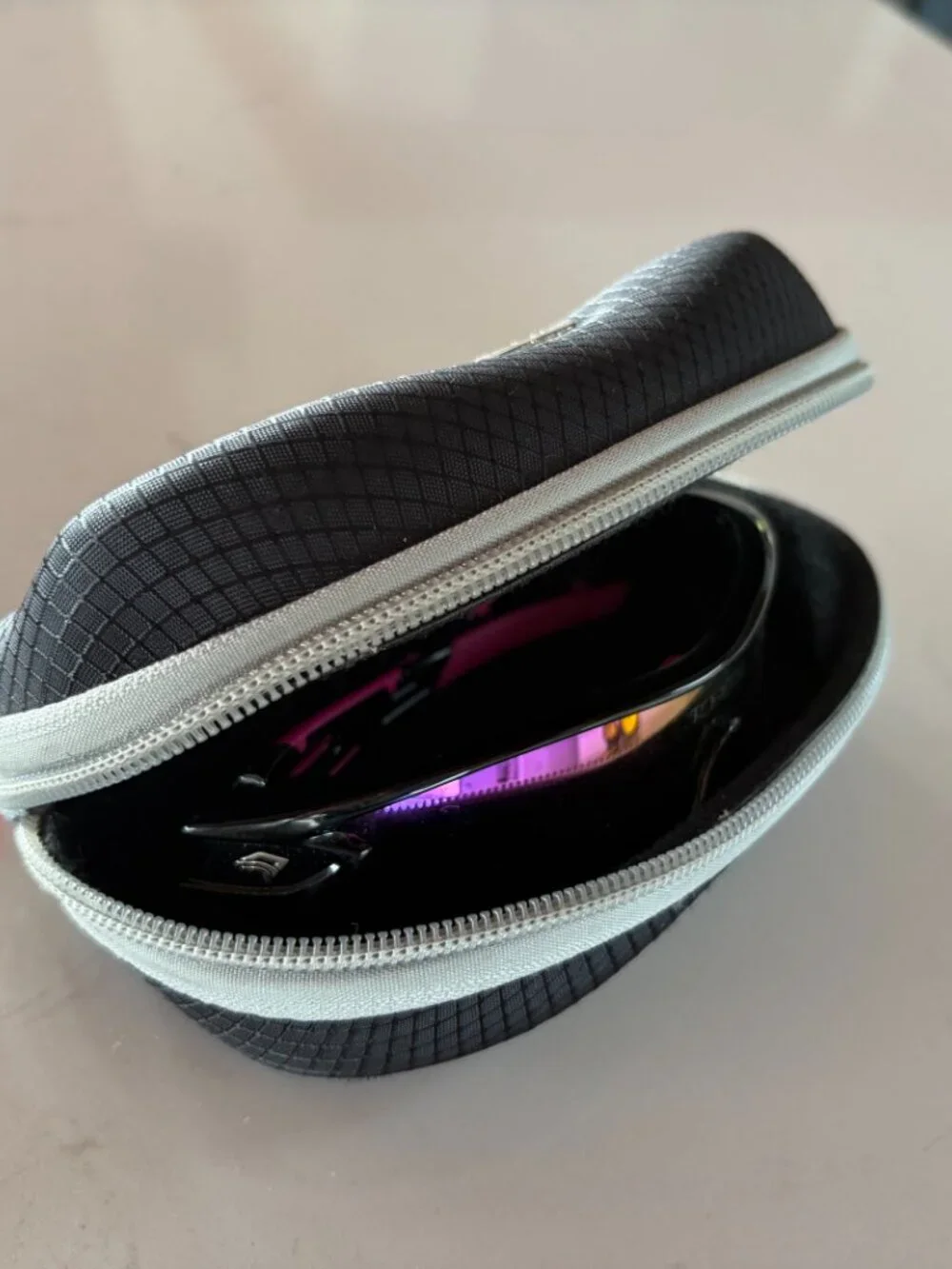 Torege Kids Sport Sunglasses Pink Black Wraparound w/ Hard Case